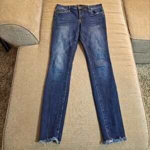 STS Blue Denim Casual Raw Ankle Hem Medium Wash Jeans Size 27 Long